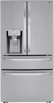 Front view of the LG LRFLC2706S French door refrigerator 